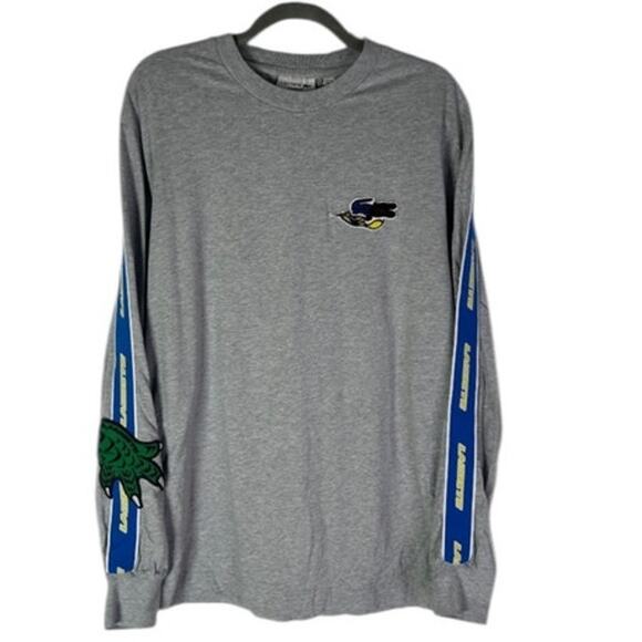 Lacoste Relaxed Fit Holiday Long Sleeve T-Shirt whimsical graphics design XL - Picture 1 of 8